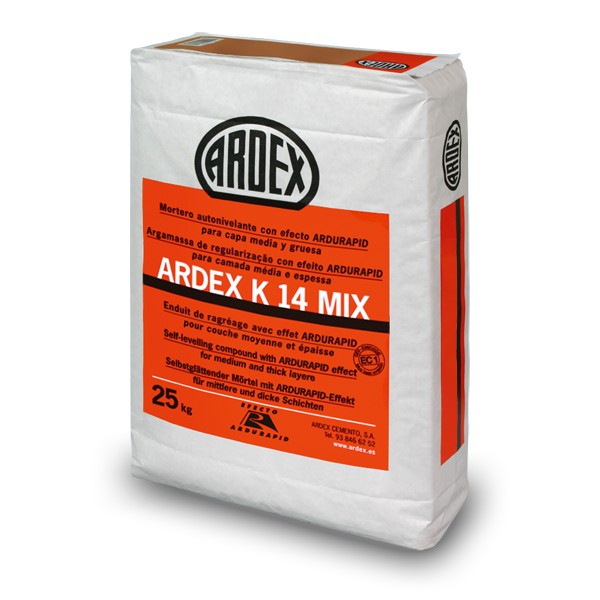 Mortero Autonivelante Rápido Premezclado ARDEX K14 MIX