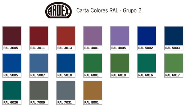 Colores RAL Grupo 2